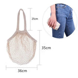 1/2pcs Cotton String Shopping Tote Bags Fruit Vegetable Storage Organizer Reusable Washable Grocery Eco Friendly Mesh Bags