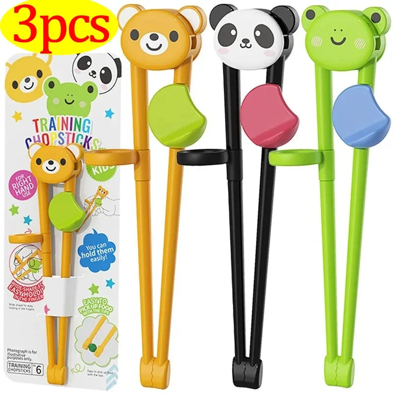 3/1PCS Cute Animal Learning Chopsticks for Children Cartoon Elementary Chopsticks Food Grade Training Chopsticks Kids Tableware