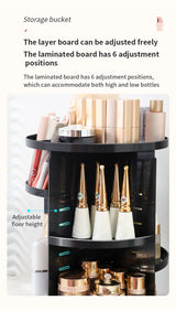 360 Degree Rotating Makeup Storage Box Rotating Layer Transparent Desktop Organizer Home Dresser Perfume Skin Care Shelf