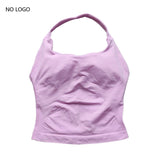 Impact Halter Top Push-Up Sports Bra Backless Design Yoga Tank Top Fitness Workout Activewear Gym Clothes Sports Bras