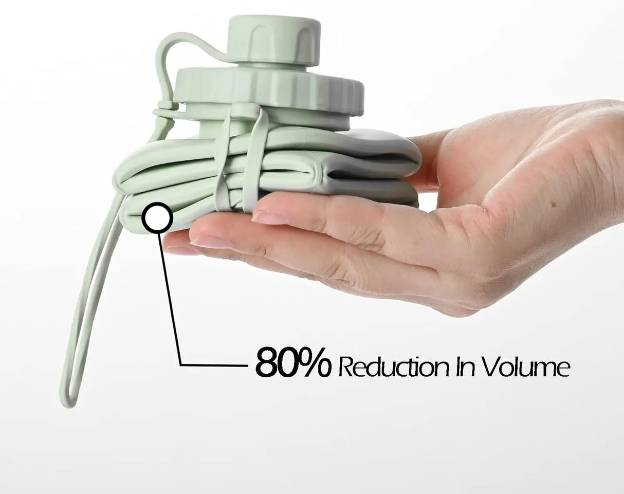 Silicone Collapsible Sports Water Bottles Outdoor Camping Folding Water Cup Large Capacity Travel Foldable Leakproof Kettle