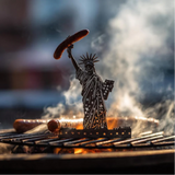 BBQ Accessory Portable Camping Hot Dog Grill Holder Rust-proof Sausage Stand Rack for Funny Bbq Heat-resistant Outdoor Sausage