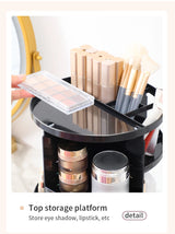 360 Degree Rotating Makeup Storage Box Rotating Layer Transparent Desktop Organizer Home Dresser Perfume Skin Care Shelf