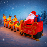 10.1FT LED Inflatable Christmas Yard Decor Santa Sleigh 3 Reindeer Xmas Supplies Decoration Ornaments Toy Gifts Holiday Decor