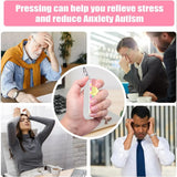 Keyboard Fidget Toy with LED Light Keyboard Fidget Keychain 4-in-1 Keyboard Decompression Button Stress Relief Fidget Gifts