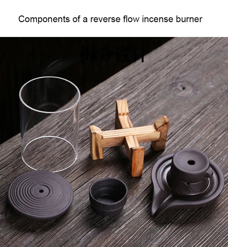 Retro Time Runs Back Flow Incense Stove Creative Home Decoration Grinding Plate Waterfall Crafts Odor Removal Aromatherapy Stove