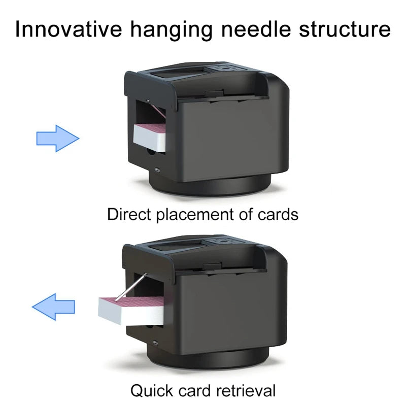 360° Rotating Automatic Card Shuffle Dealer Machine 2 In 1 Playing Cards Shuffling Dealing Tool Party Games Poker Device