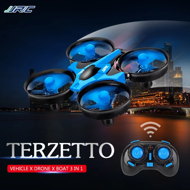 Explosion Mini Quadcopter Water, Land And Air Three-In-One Mini Drone Cross-Border Remote Control Aircraft Toy Birthday Gif