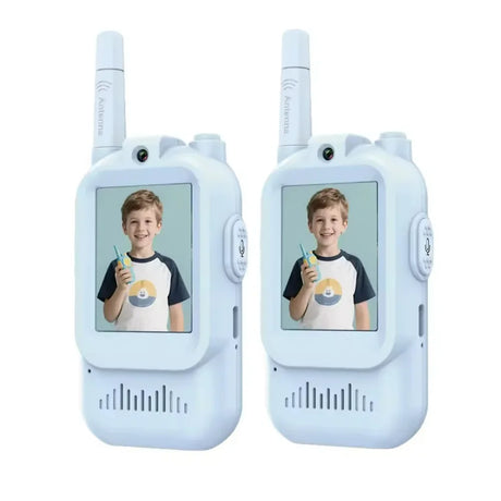 Video Walkie Talkies for Kids Rechargeable Toddler Toys  for Indoor Camping Travel  Birthday Gfits for Kids Ages 3-12 2PCS