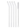4/8Pcs Reusable Glass Straws Clear Glass Drinking Straws 8 Inch 8mm Tubes Juice Smoothie Tea Straws Glasses Straw Set for Drinks