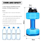 Dumbbell Hammer Water Bottle High Capacity 2 liters Gym Weightlifting Sports Bottle Creative Space Cup Water Bottle For Men