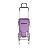 Foldable Shopping Cart with Wheels, 40kg Capacity Portable Grocery Trolley for Supermarket Market Travel Stair Climbing