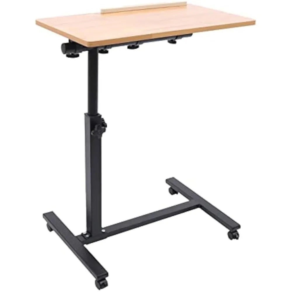 360° Rotation Mobile Rolling Desk Computer Cart Rolling 58-90cm Height Adjustable Lap Desk for Laptop Desk Mobile Workstation