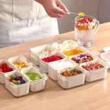 8 Grids Divided Serving Tray Storage Box Kitchen Portable Sub-format Seasoning Separator Box Fresh-keeping Snack Fruits Food Box