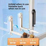 Folding Wall-mounted Clothes Drying Rack with Suction Cup Foldable Retractable Portable Clothes Drying Folding Clothes Racks
