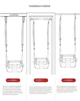 Baby Swing Seat Canvas Safe Swing Chair Indoor Outdoor Kindergarten Backyard Park Beach Basket Amusement Equipment Baby Toy