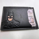 Leather Bat Wallet Personalized Superhero Mask Card Holder Bat ID Heroic Wallet Gift Unisex
