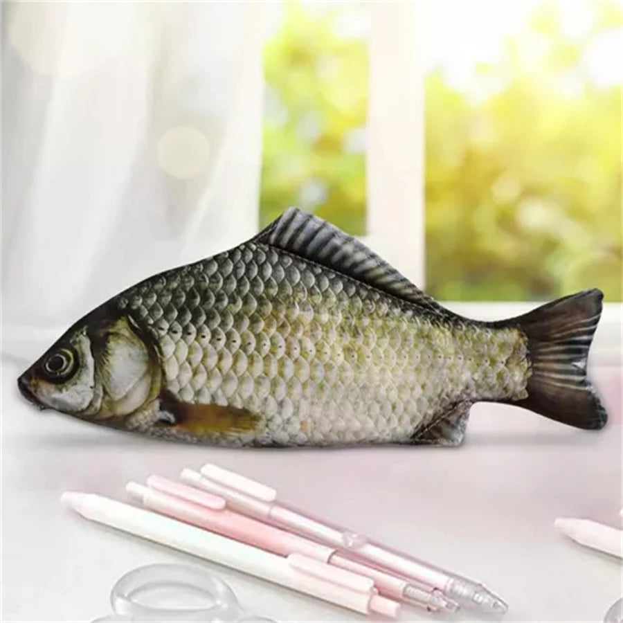 Creative Simulated Salted Fish Pencil Case Large Capacity Pencils Pouch Cute Pencil Bag Funny Back to School Acsesories Gift
