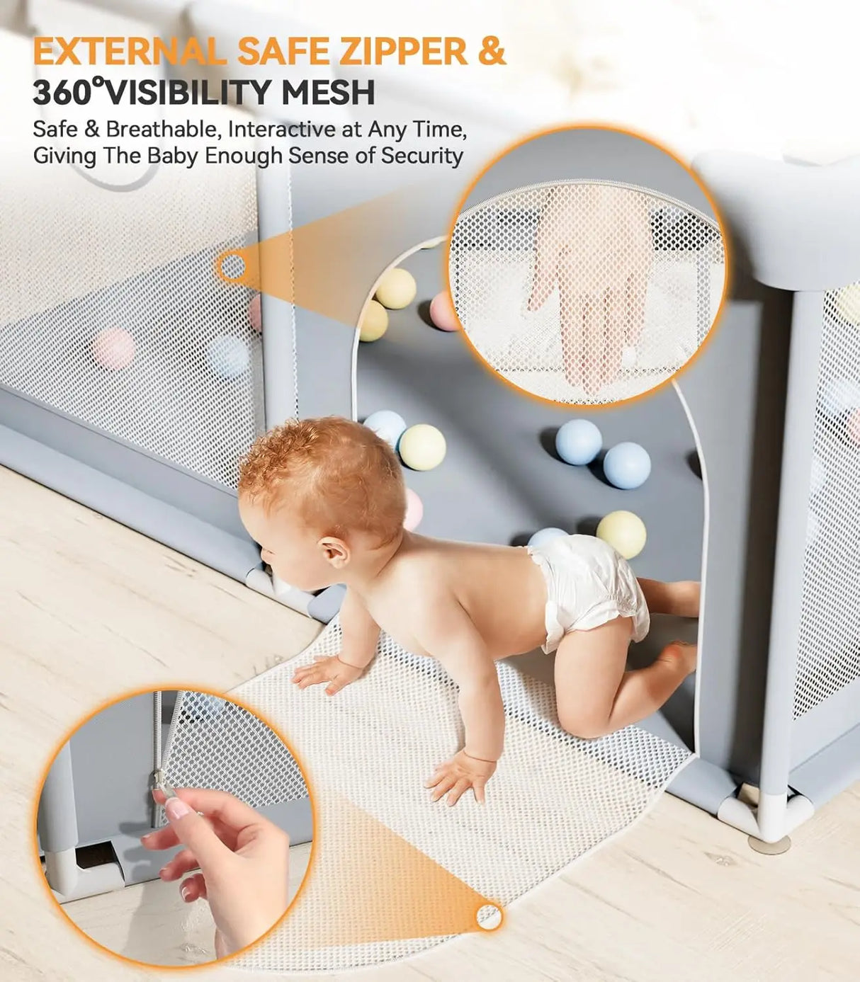 Baby Playpen for Children Play Area Baby Playground Safety Barriers Basketball Baby Activity Gym Child Fence Ball Box Game