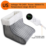 Electric Heated Foot US/EU Warmers Soft Feet Heating Pad 9-gear adjustable temperature Electric shoe heating pad