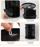 360 Degree Rotating Makeup Storage Box Rotating Layer Transparent Desktop Organizer Home Dresser Perfume Skin Care Shelf