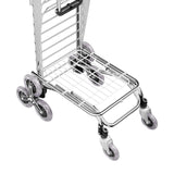 Foldable Shopping Cart with Wheels, 40kg Capacity Portable Grocery Trolley for Supermarket Market Travel Stair Climbing