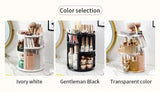 360 Degree Rotating Makeup Storage Box Rotating Layer Transparent Desktop Organizer Home Dresser Perfume Skin Care Shelf
