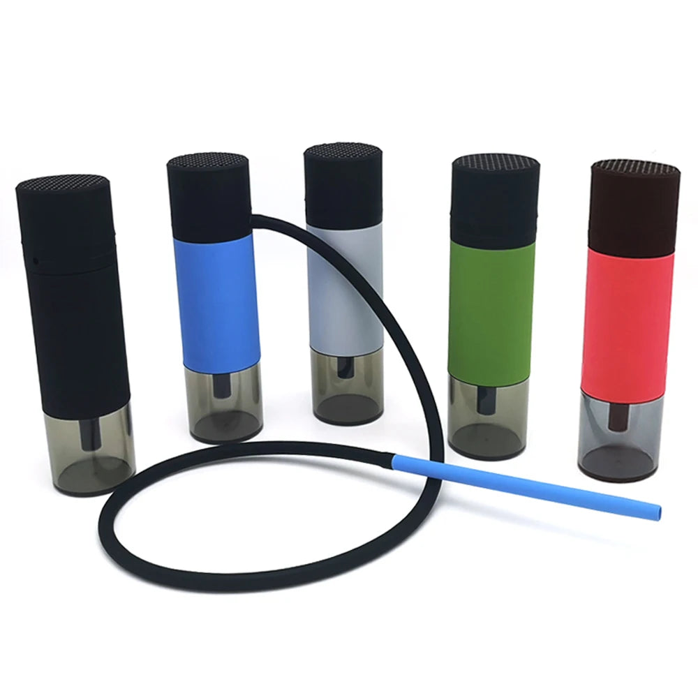 Portable Car Hookah Set with Silicone Hose Mini Shisha for Outdoor Travel Mobile Shisha Narguile Chicha Cachimbas