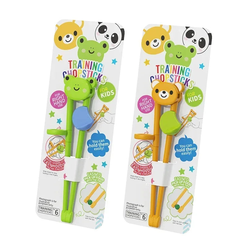 3/1PCS Cute Animal Learning Chopsticks for Children Cartoon Elementary Chopsticks Food Grade Training Chopsticks Kids Tableware