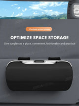 Car Glasses Box Portable Press Switch Sunglasses Holder Support Driver Goggle Case Car Sun Visor Eyeglasses Storage Box