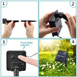 Solar String Lights Outdoor Crystal Fairy Light Chritmas Garland 8 Modes Waterproof Patio Light for Garden Party Decor