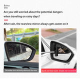 Car Rearview Mirror Wiper Telescopic Handle Durable Stainless Auto Glass Cleaning Tools Cleaning Brush