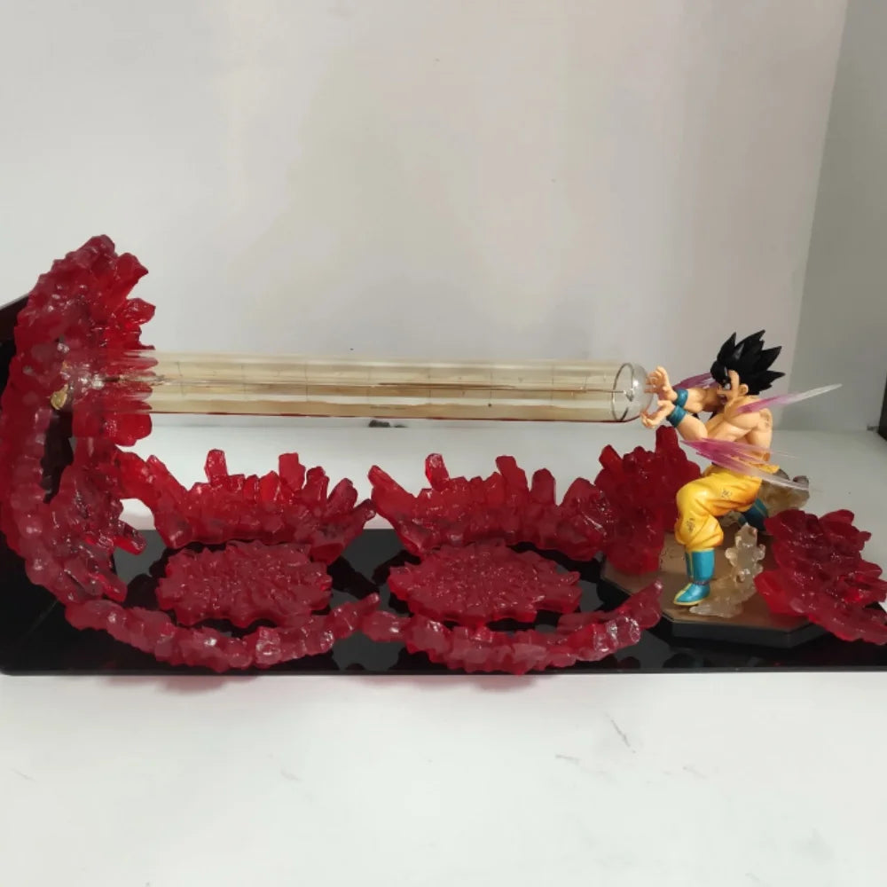 Dragon Ball Anime Son Goku KaMeHaMeHa Lamp Led Bulb Action Figures Model Figurine Figure & Base & Lamp DIY Decoration Collection