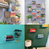 Floating Invisible Bookshelf Floating Book Organizer Invisible Floating Bookshelf Wall-Mounted Books Floating in The Air