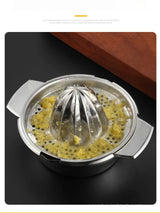 Manual Stainless Steel Lemon Orange Squeezer Citrus Juicer Hand Press with Bowl And Strainer for Fresh Juice Extraction
