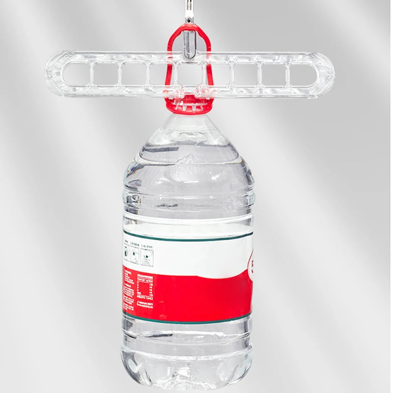 9 In 1 Clothes Hanger Household Plastic Multi-function Nine-hole Clothes Drying Horizontal Vertical Rotating Hanger 1Pc