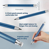 Metal Drawing Pencil with 2B 4B 6B 8B Leads Set Professional Art Sketch Mechanical Pencil Kawaii Stationery(1Pencil+1Lead) 5.6mm