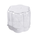 6-Compartment Cereal Dispenser, 360° Rotation, 164lbs Capacity, Airtight Sealing, Transparent Design for Dry Food Storage