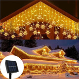 Solar Snowflake Lights Outdoor for Xmas Garden Patio Party Home Holiday New Year Celebration Decor
