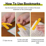 Pieces Silicone Bookmark Follows Automatically Flip Page Student Bookmarks Office Supplies Home Office School Supplies