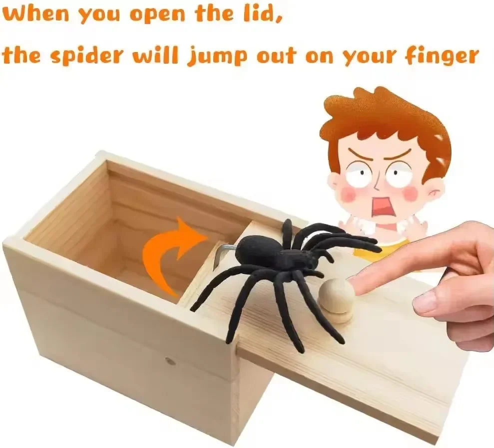 Funny Pop-Up Spider Scare Box - Desk Decor Gag Gift for Halloween, Christmas & Birthday, Novelty Office Toy & Home Decoration