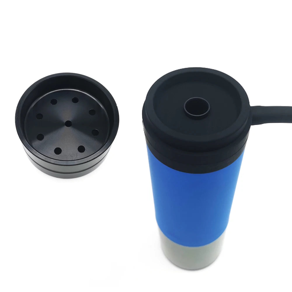 Portable Car Hookah Set with Silicone Hose Mini Shisha for Outdoor Travel Mobile Shisha Narguile Chicha Cachimbas