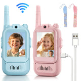 Video Walkie Talkies for Kids Rechargeable Toddler Toys  for Indoor Camping Travel  Birthday Gfits for Kids Ages 3-12 2PCS