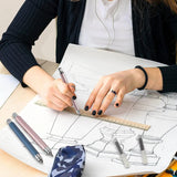 Metal Drawing Pencil with 2B 4B 6B 8B Leads Set Professional Art Sketch Mechanical Pencil Kawaii Stationery(1Pencil+1Lead) 5.6mm