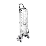 Foldable Shopping Cart with Wheels, 40kg Capacity Portable Grocery Trolley for Supermarket Market Travel Stair Climbing