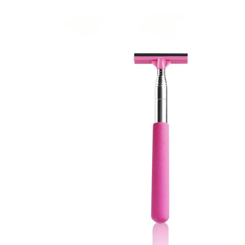Car Rearview Mirror Wiper Telescopic Handle Durable Stainless Auto Glass Cleaning Tools Cleaning Brush