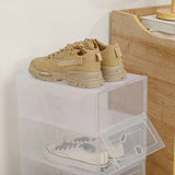 Folder Plastic Shoes Case Thickened Transparent Drawer Case Plastic Shoe Boxes Stackable Box Shoe Organizer Storage Shoe box