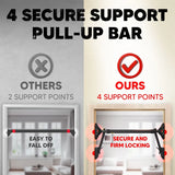 Pull Up Bar for Home Gym: Dual Direction Support System Enables Full Upper Body Workout Adjustable Height Fitness Training Equip