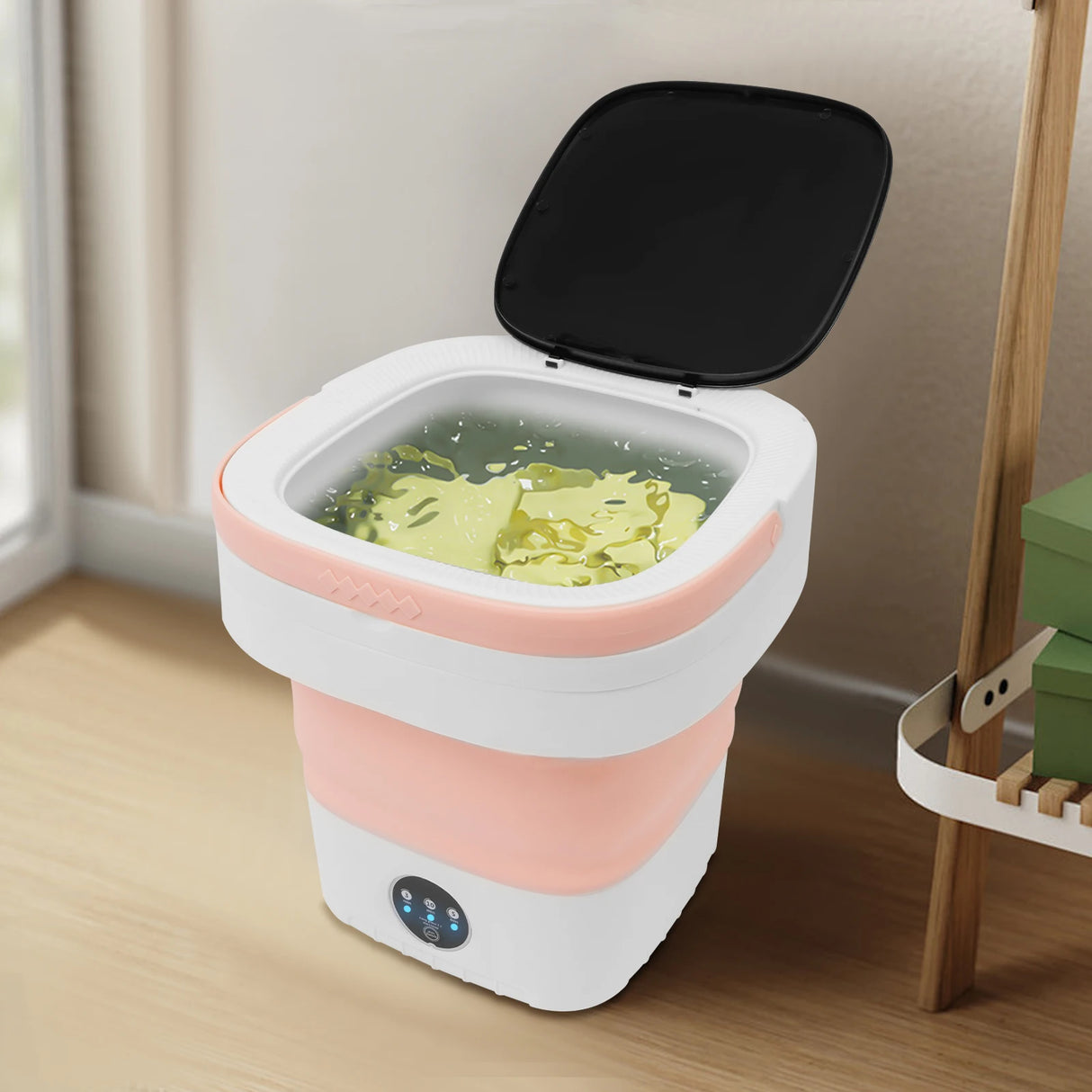 12L Portable Small Washing Machine Collapsible Washer Spin Dryer Apartment Travel Socks Underwear Panties Washing Machine