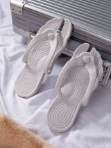Folding slippers for travel and business trips, couple beach flip flops, hotel bath non slip slippers